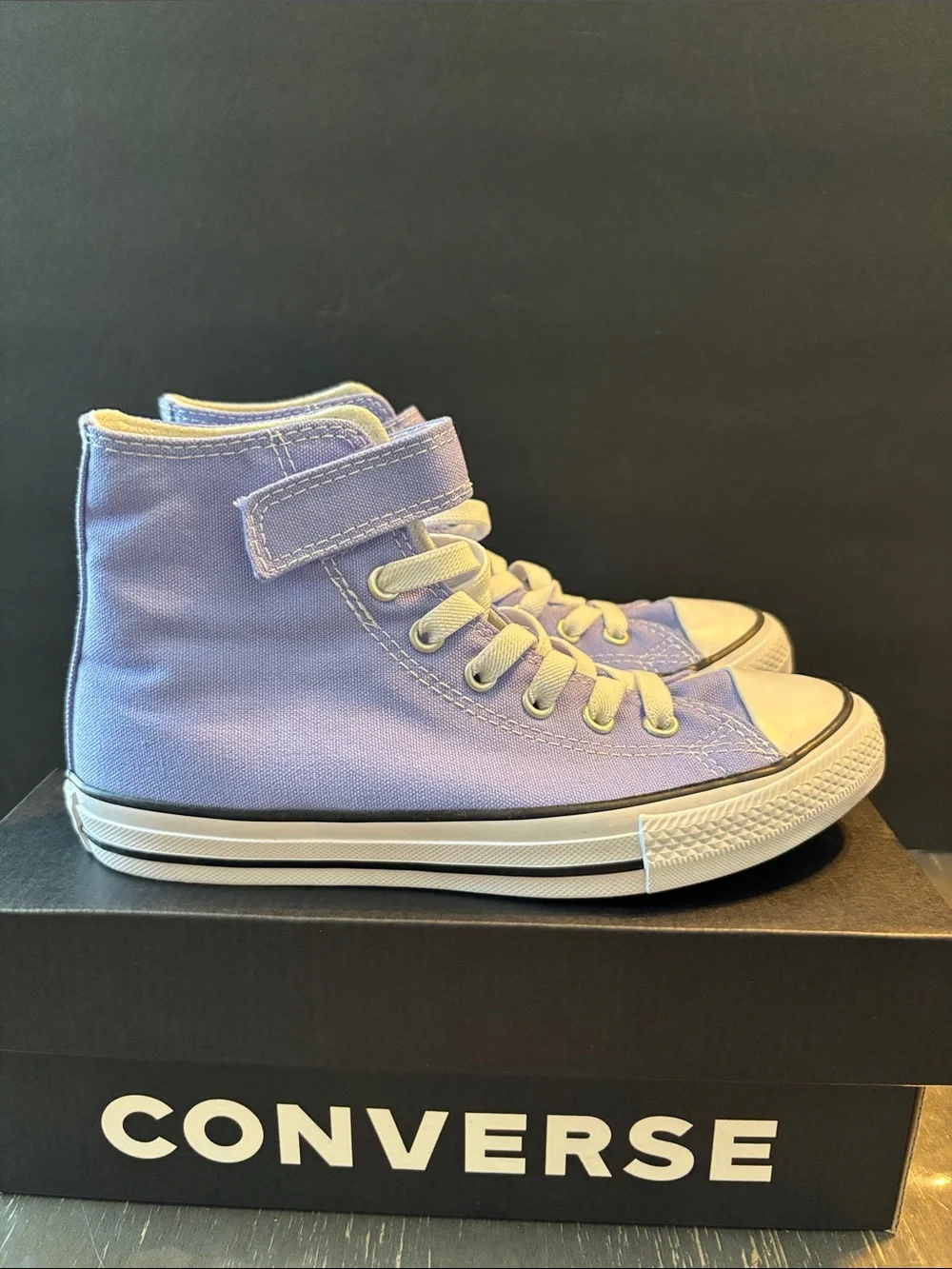 Converse Kids High-Top Canvas Sneakers in Lavender Purple